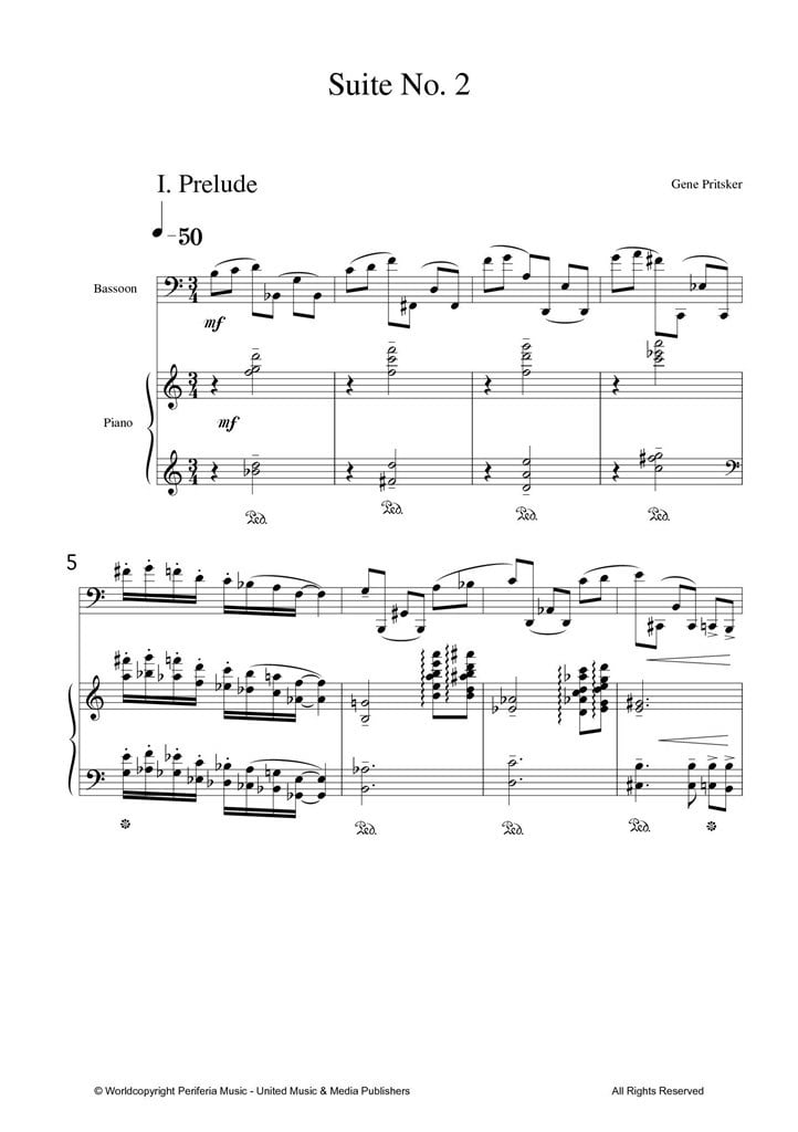 Suite No. 2 for Bassoon and Piano